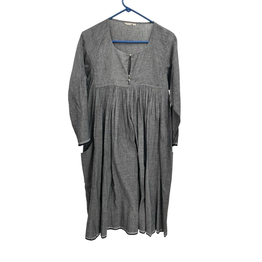 Injiri Cotton Dress Gray Size 38